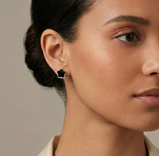 Meadow Bloom Earrings, 18K Gold plated steel