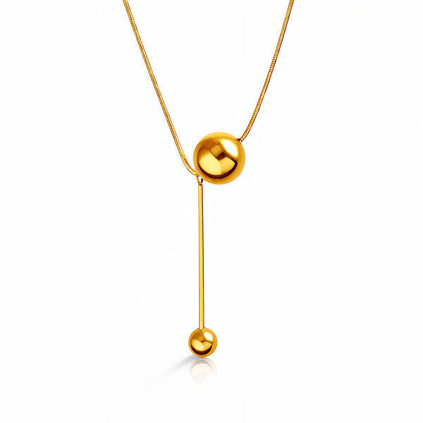 "Solaris" Minimalist Lariat Necklace — 18K Gold Plated