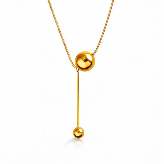 "Solaris" Minimalist Lariat Necklace — 18K Gold Plated