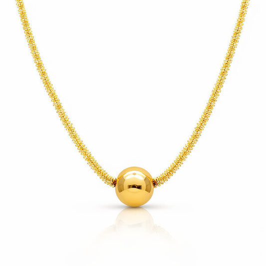 "Atlas" Bold Sphere Necklace — 18K Gold Plated