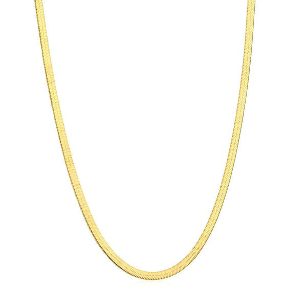 "Liquid Gold" Herringbone Chain – 18K Gold Plated